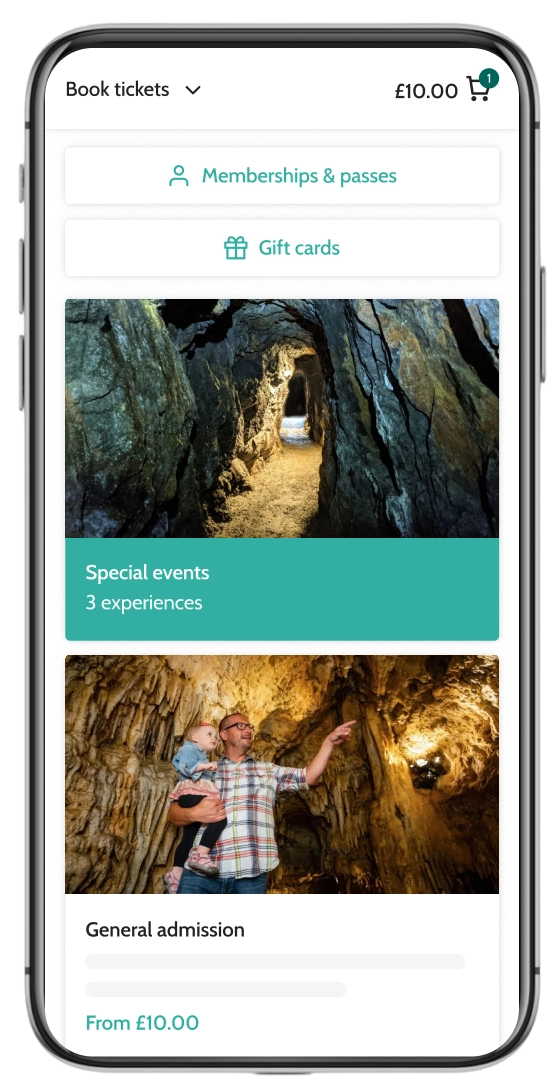 Manage your museum booking software - Beyonk graphic interface